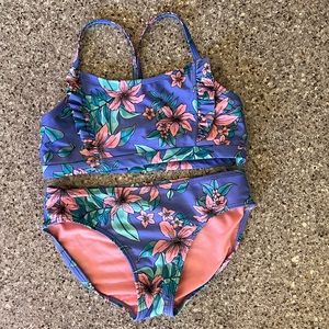 Art Class Girls Floral Bikini Size Large (10/12)